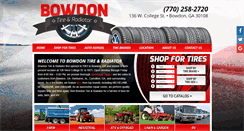 Desktop Screenshot of bowdontireandradiator.com
